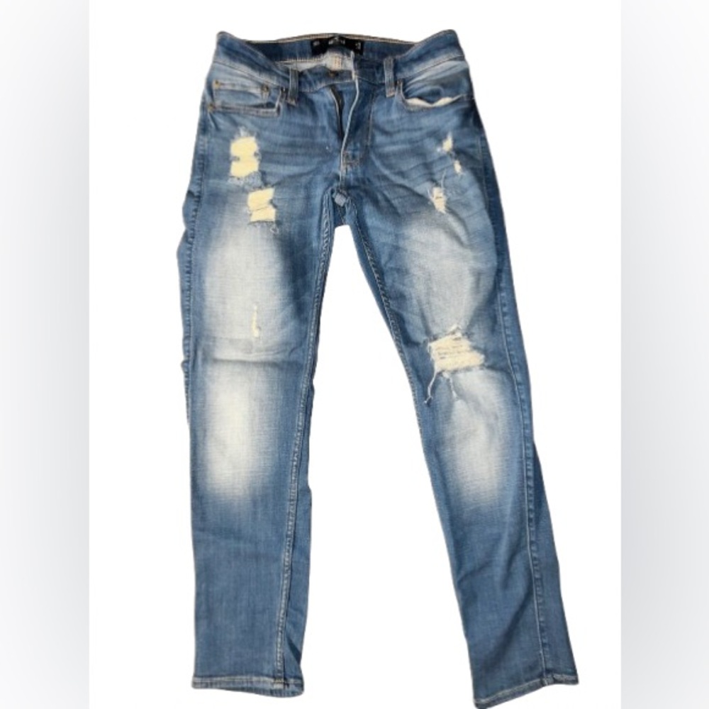 Blue skinny jeans hollister